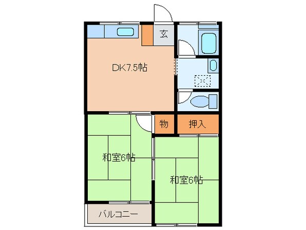 第3もえぎ野ハイツの物件間取画像